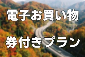 ドライブをよりお得に楽しめる「電子お買物券付き」プラン